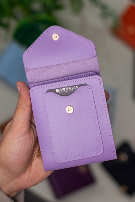 Zoozie Bags Cartera de Mujer Lila, 100% Cuero PU, Elegante y Sofisticada para Uso Diario y Salidas